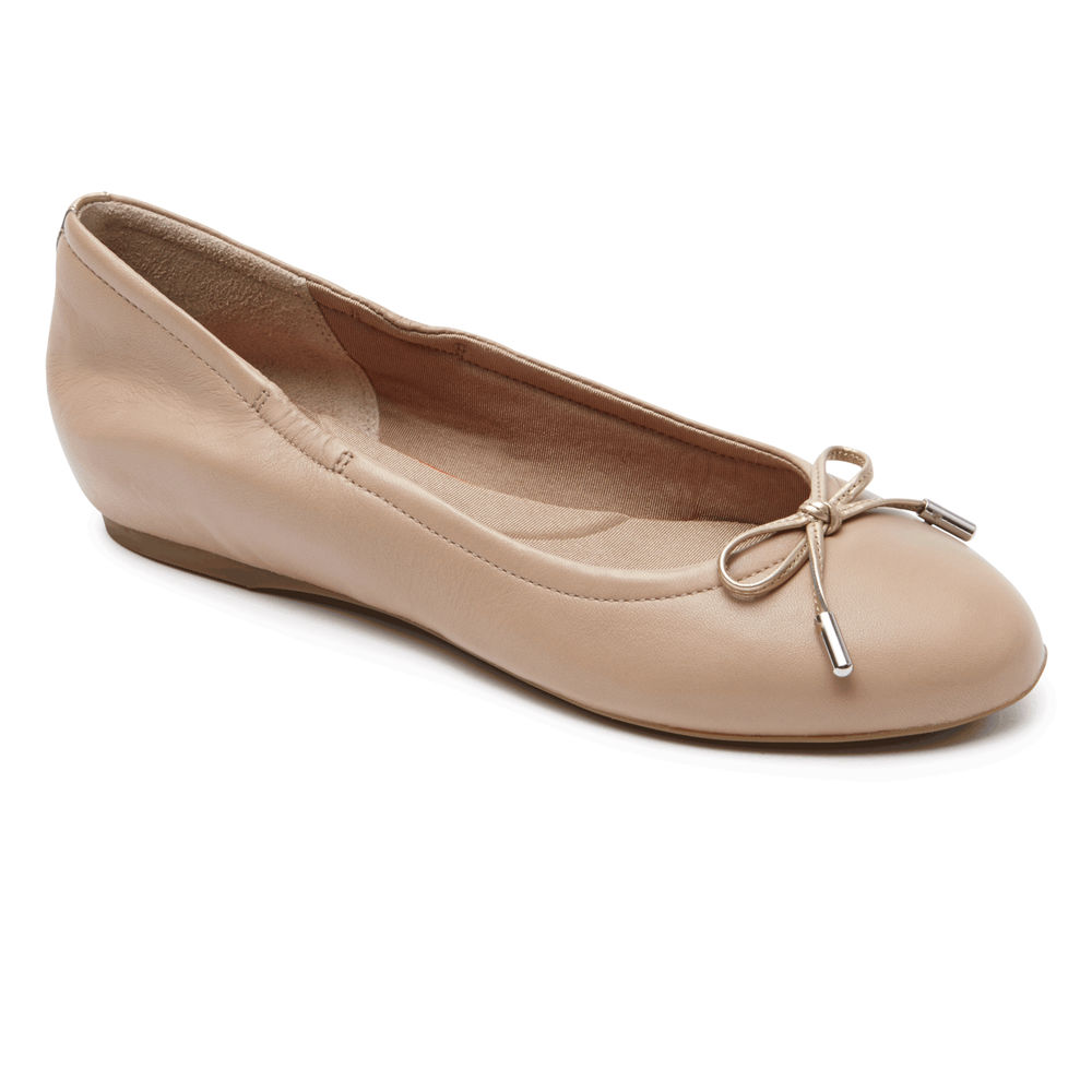 Rockport Lägenheter Skor Dam Rosa - Total Motion Hidden Wedge Tied Ballet - GHFMA4832